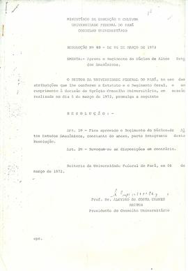 CBPE_m124p02 - Resolução Nº 80 e Regimento do Núcleo de Altos Estudos Amazônicos, 1972