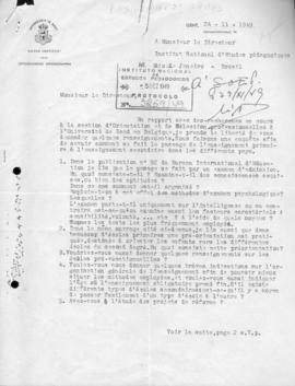 CODI-SOEP_m003p01 - Correspondência Enviada ao Diretor do INEP Solicitando Informações sobre Ensino no Brasil, 1949 - 1950