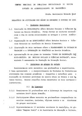 CRPE-PE_m011p04 - Relatório de Atividades Desenvolvidas pela DAM, 1961