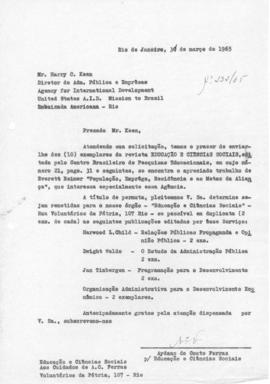 CODI-UNIPER_m1261p02 - Correspondências Enviando Informações e Materiais Solicitados , 1965
