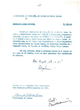 CRPE-MG_m010p02 - Recibos de Pagamento de Cursos para Professores Supervisores e Adjuntas, 1956