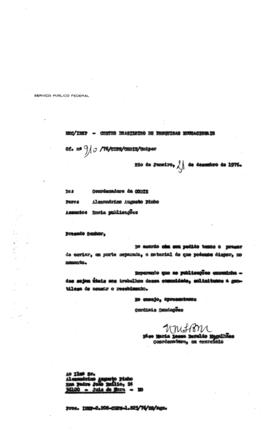 CODI-UNIPER_m1233p01 - Correspondências Enviando e Solicitando Publicações e Informações, 1976