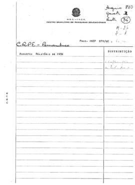 CRPE-PE_m026p01 - Relatório das Atividades do Centro Regional de Recife, 1959