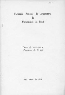 CODI-UNIPER_m0994p01 - Programas do Curso de Arquitetura da Faculdade Nacional de Arquitetura, 1961