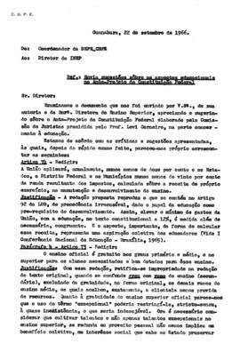 CBPE_m022p01 - Correspondência com Sugestões sobre Aspectos Educacionais no Anteprojeto de Constituição Federal, 1966