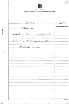 CAPES_m004p02 - Relatório de atividades do 2º trimestre, 1958