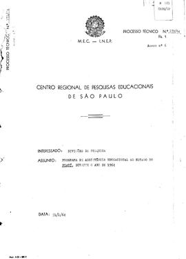 CRPE-SP_m0169p01 - Programa de Assistência Educacional do Estado do Piauí, 1964