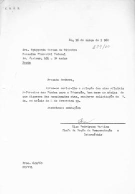 CODI_m042p02 - Correspondências Enviadas e Recebidas pelo INEP no Primeiro Trimestre, 1960