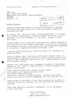 CODI-UNIPER_m1082p05 - Correspondências Solicitando Doação de  Publicações para Exterior, 1977