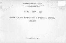 CODI-UNIPER_m0238p03 - Estatística das Despesas com Ensino e Cultura, 1959