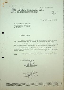 Projeto de Alfabetização de Crianças e Adolescentes Fora da Escola, Cabo - PB, 1986
