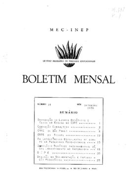 CBPE_m118p01 - Boletim Mensal Número 14, 1958