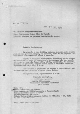 CODI-UNIPER_m1227p05 - Correspondências Enviando e Solicitando Publicações e Informações, 1977