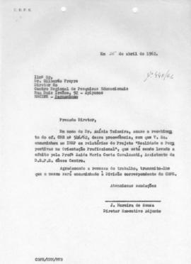 CODI_m038p10 - Correspondências Solicitando Informações e Dados sobre a Educação e o Governo, 1962