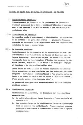 CALDEME_m019p03 - Esquema do Plano para um Manual do professor de Francês, 1953