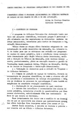 CRPE-SP_m0001p30 - Comentário sobre Programa de Ciências Naturais do Rio Grande do Sul, 1964