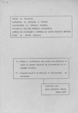 CODI-UNIPER_m0583p01 - Plano de Assistência aos Alunos Excepcionais e Regulamentações da Educação Excepcional em Guanabara, 1968