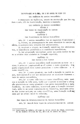 CODI-UNIPER_m0800p01 - Lei Orgânica do Ensino Secundário, 1942