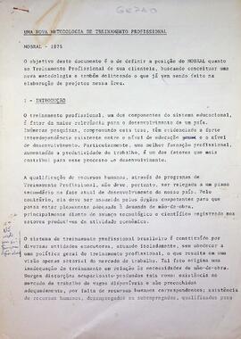 Uma Nova Metodologia de Treinamento Profissional
