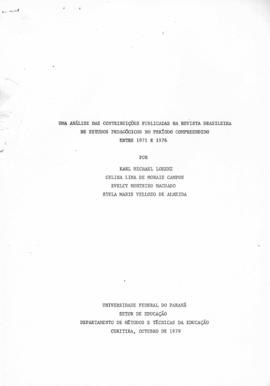 CODI_m047p01 - Uma Analise das Contribuições Publicadas na RBEP entre 1971 e 1976