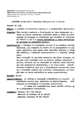 CRPE-SP_m0001p02 - Projeto sobre Conceito de Rendimento Escolar e o Planejamento Educacional, 1964