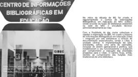 4 - Centro de Informações Bibliográficas em Educação do MEC (Cibec)