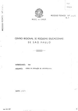 CRPE-SP_m0097p01 - Documentos referentes a Cursos realizados pelo CRPE-SP, 1963 - 1966