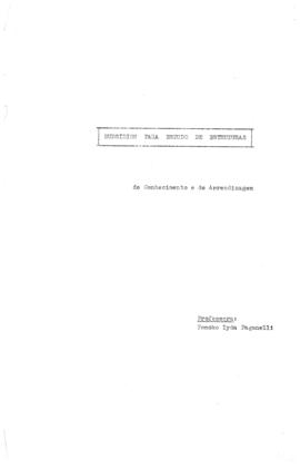 CODI-UNIPER_m1127p01 - Subsídios para Estudos de Estruturas de Conhecimento e Aprendizagem, 1972
