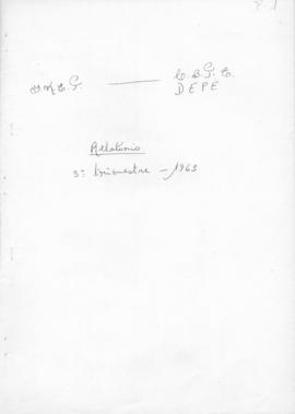 CBPE_m158p01 - Relatório de Atividades DEPE do 3º Trimestre, 1963