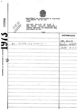 CRPE-BA_m019p01 - Decreto de Extinção do Centro de Pesquisas Educacionais de Salvador, 1973