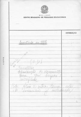 CODI_m097p01 - Inventário da Seção de Documentação e Informação, 1972