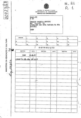 COLTED_m021p01 - Documentos referentes a “Nova Tabuada”, 1967