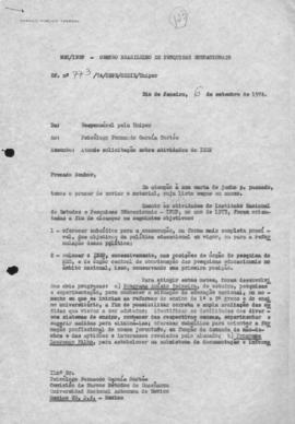 CODI-UNIPER_m1239p03 - Correspondências da Responsável pela Uniper, 1973 - 1974