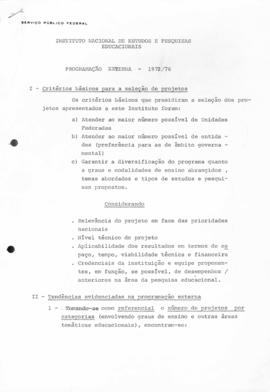 CBPE_m256p04 - Programação Externa, 1972-1976