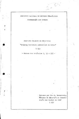 DAM_m013p01 - Resumos de trabalhos de autores nacionais e estrangeiros, 1973