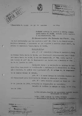CODI_m040p02 - Concessão de Outorga para a Escola Normal Santa Maria em Belém, 1958 - 1961