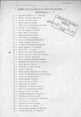 CODI-UNIPER_m0029p01 - Relação de Funcionários e Elementos Informativos da  Biblioteca Nacional, 1962