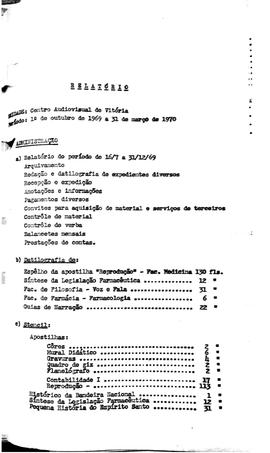 CAV-ES_m023p01 - Relatórios de Atividades do Centro Audiovisual, 1969-1970