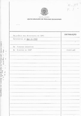 CBPE_m171p01 - Relatório das Atividades do CBPE, 1965