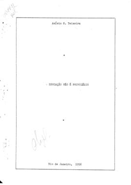 CODI-UNIPER_m1005p02 - Texto “Educação Não é Privilégio”, 1956