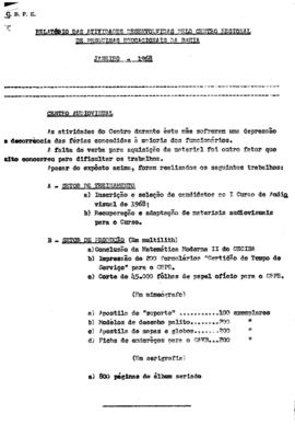 CRPE-BA_m026p01 - Relatórios das Atividades Desenvolvidas pelo CRPE-BA, 1968