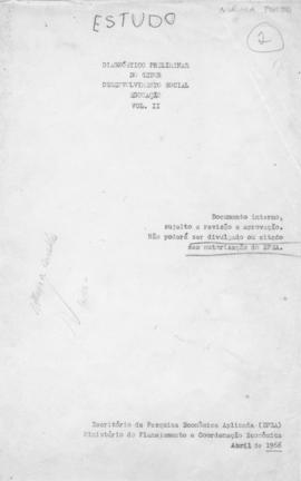 CODI-UNIPER_m0562p01 - Diagnóstico Preliminar do Setor de Desenvolvimento Social da Educação, 1966