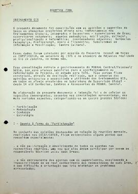 Treinamentos Globais, Integrados e Sucessivos, 1975
