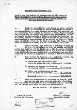 CBPE_m076p51 - Projeto sobre o Estágio dos Professores da Universidade de São Paulo no CBPE para Estabelecer um Plano Conjunto das Atividades do CBPE e seus Centros Regionais, 1955