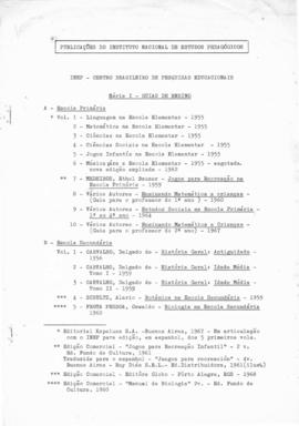 CBPE_m126p01 – Lista de Publicações do INEP, 1968