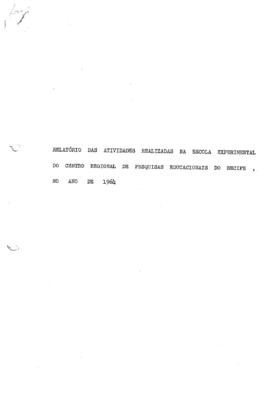 CRPE-PE_m012p05 - Relatório das Atividades realizadas na Escola Experimental, 1964