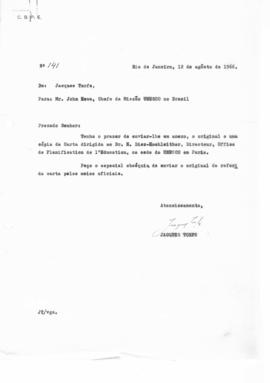 CEOSE-CROSE_m056p01 - Correspondências Enviadas e Recebidas pelos Peritos Da UNESCO, 1966