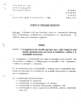 CRPE-PE_m012p06 - Programa do Colóquio de Programação Educacional, 1963