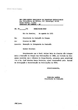 CODI-UNIPER_m0974p01 - Nomeação de Servidor para Comissão de Preços, 1975
