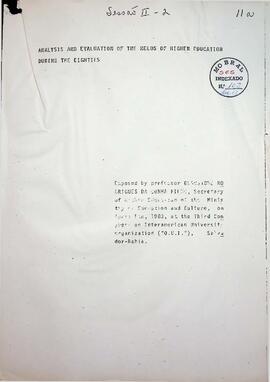 Congresso da Organização Interamericana para a Educação Superior, 1983